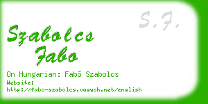 szabolcs fabo business card