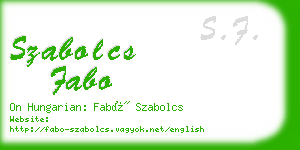 szabolcs fabo business card